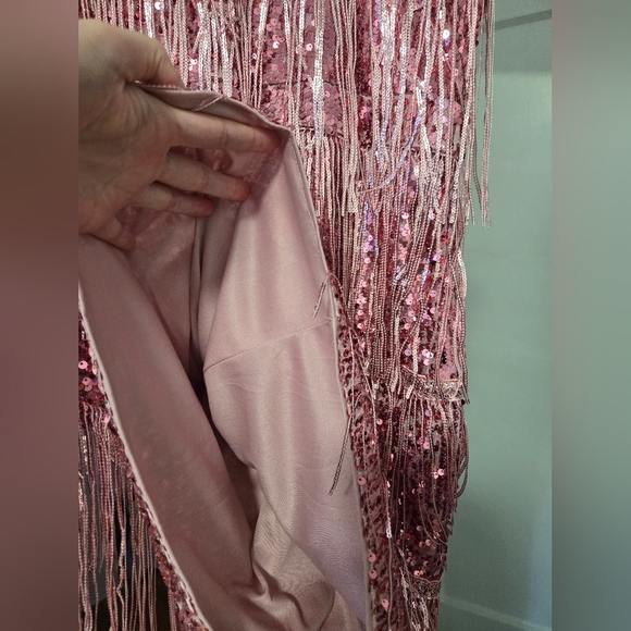 DONATING BY FRIDAY IF NOT SOLD: Sparkly Sequin Tassle Dress - Picture 5 of 6